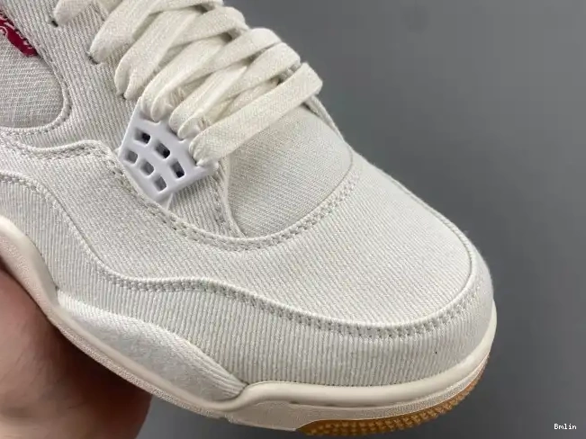 Bmlin Shoes Air Jordan 'White' 4 AO2571-100 x Levi's 0510